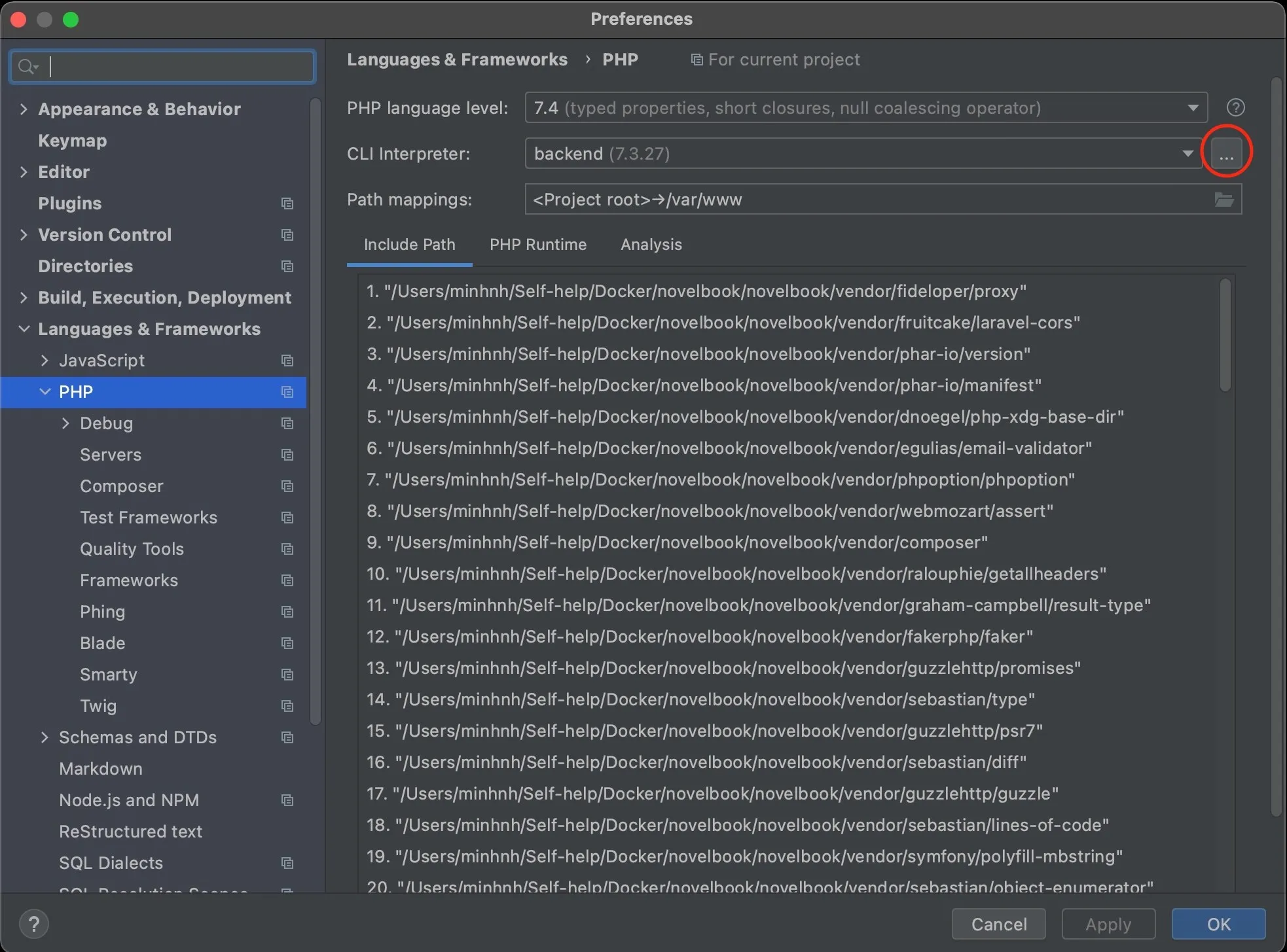 If you already configured the CLI before, you can see it here. Otherwise, the three-dot button (red-marked in the image) will help you configure your CLI that will be used during the debugging process.